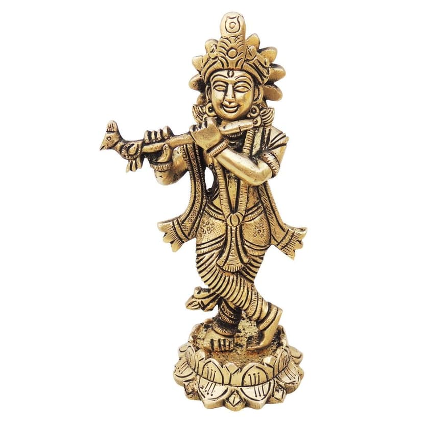 Brass Showpiece Krishna Statue (BSMAS1264 K) view 2