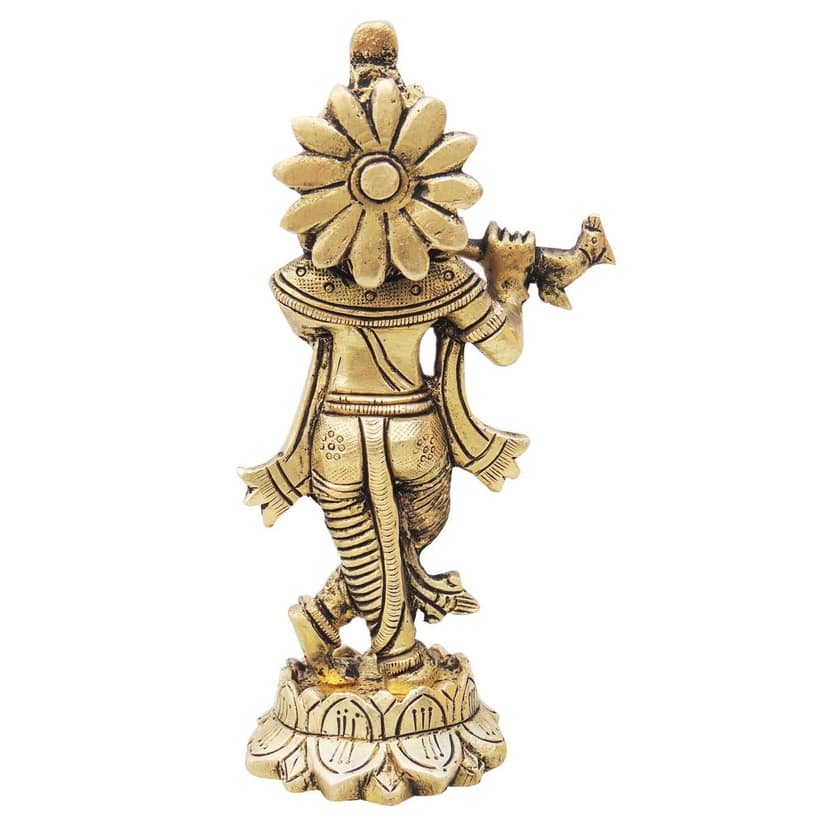 Brass Showpiece Krishna Statue (BSMAS1264 K) view 3