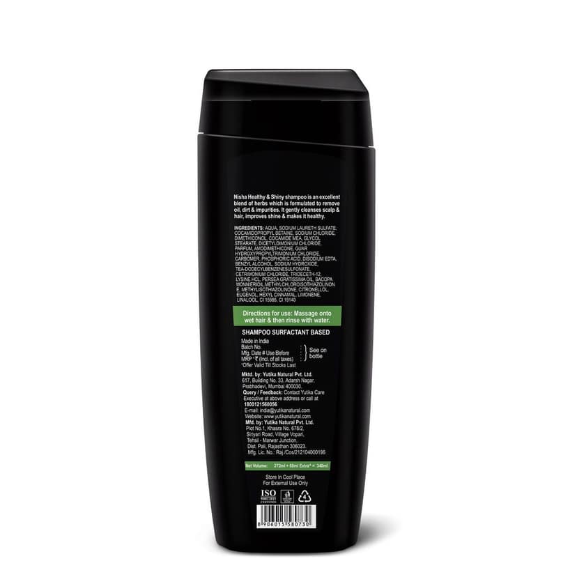 Nisha Healthy & Shiny Shampoo for Women Men 340ml, Avocado & Brahmi Shampoo for Strong Beautiful Hair view 2