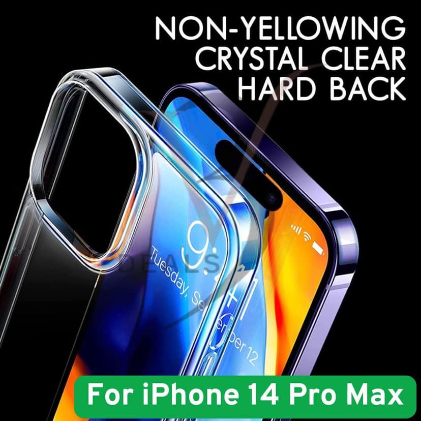V3Deals Crystal Clear Hard Back Cover Compatible with iPhone 14 Pro Max 6.7 Inch | Shockproof Drop Protection | Transparent Slim Scratch Resistant Case Cover for 14 Pro Max | Clear (iPhone 14 Pro Max) view 3