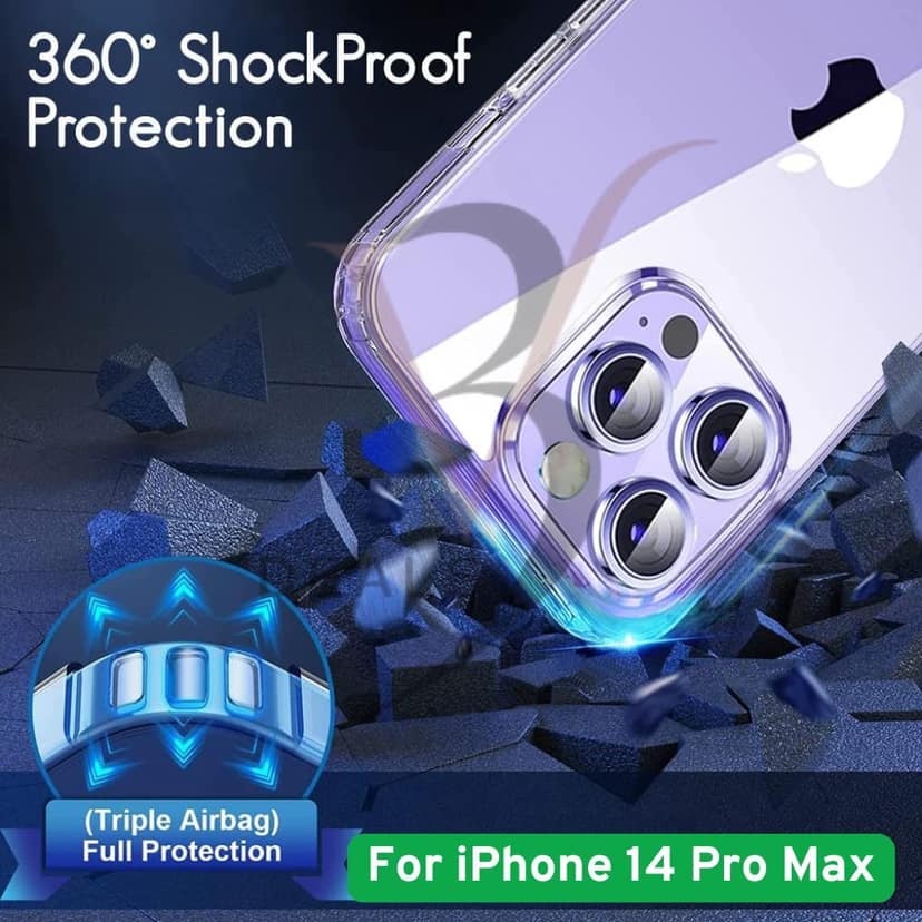 V3Deals Crystal Clear Hard Back Cover Compatible with iPhone 14 Pro Max 6.7 Inch | Shockproof Drop Protection | Transparent Slim Scratch Resistant Case Cover for 14 Pro Max | Clear (iPhone 14 Pro Max) view 7