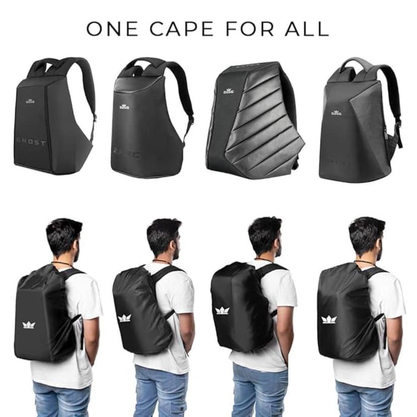 GODS Waterproof Backpack Rain Cover,No-Stitch Design to resist fluids and rain (OS,Black) view 2