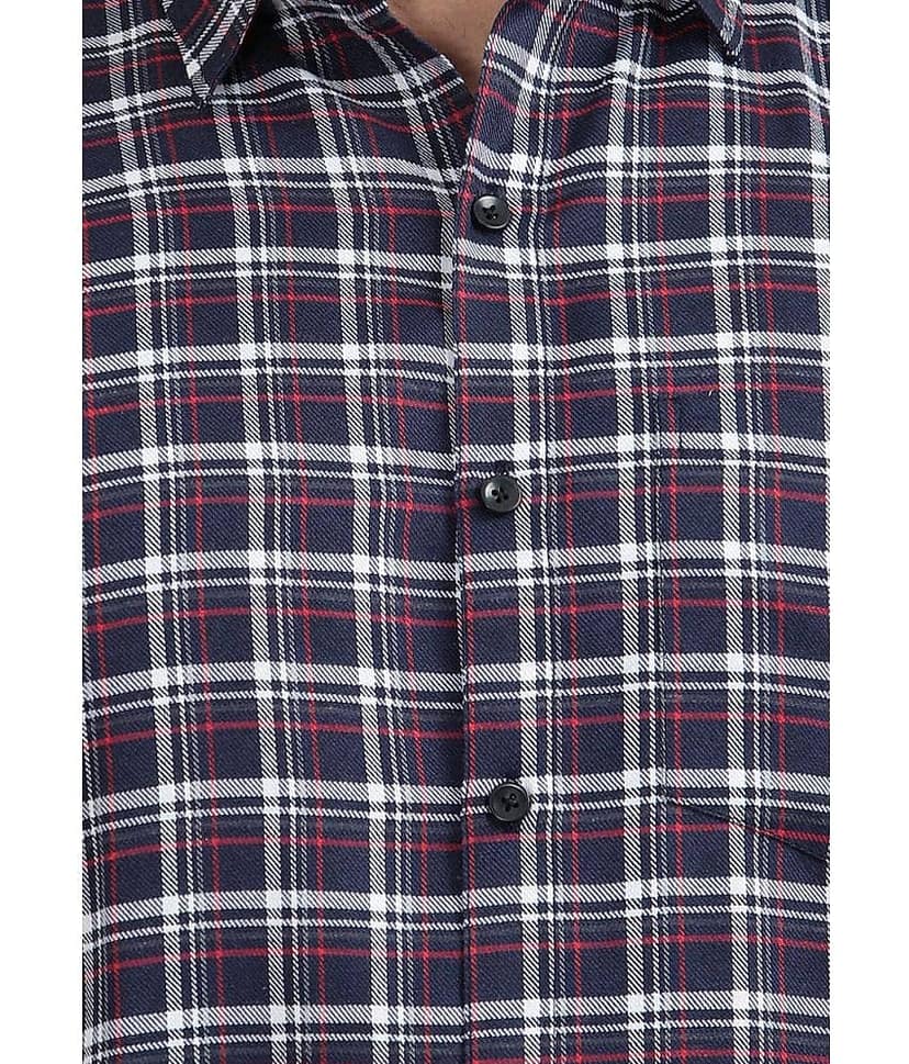 TrendiVastra Cotton Blend Slim Fit Checks Full Sleeves Men's Casual Shirt - Multicolor ( Pack of 1 ) view 2