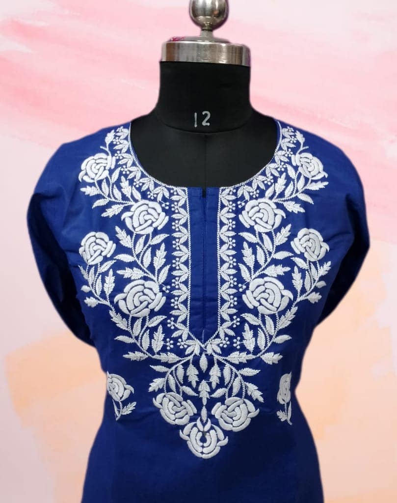 SHORT BLUE COTTON KURTI view 6