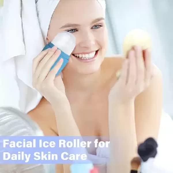 Elecsera 114 Face Beauty Ice Roller for Face & Eye Reusable Face Facial Roller Massager Massager (Blue) view 4