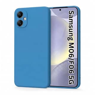 V3Deals Compatible with Samsung Galaxy M06 / F06 (5G) Silicone Mobile Cover | Camera Bump Protection & Inner Velvet Fabric Lining | Ultra Slim Matte Soft Rubberised Case Cover