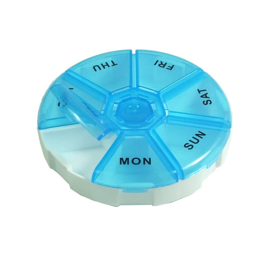Ezyfit Portable 7 Day Weekly Pill Organizer Box with Larger Compartments for Bigger Pills view 2