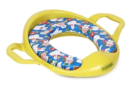 FLIPZON Premium Baby Cushioned Potty Seat, Toilet Seat with Handle for kids (Banana Yellow) view 2