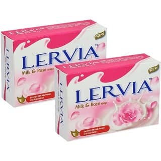 Lervia Milk Protein And Rose Extract Soap - Pack Of 2 (90g)
