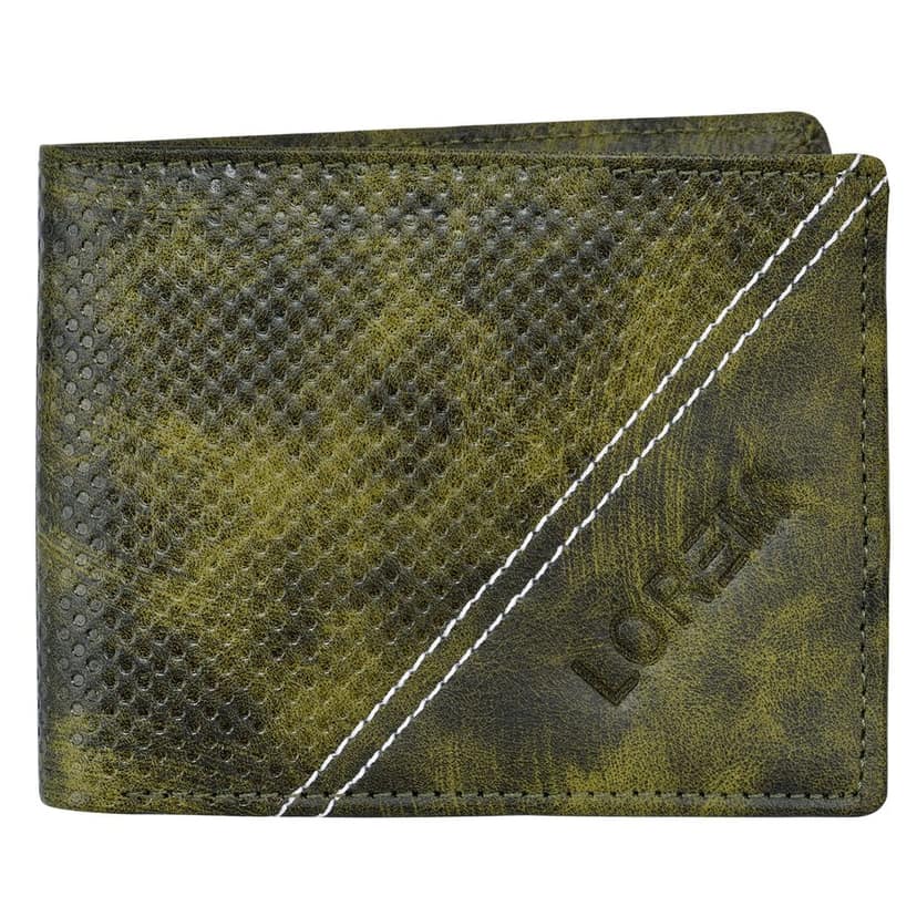 3D Emboss Dots Bi-Fold Premium Faux Leather 4 ATM Card Slots Wallet for Men-B
