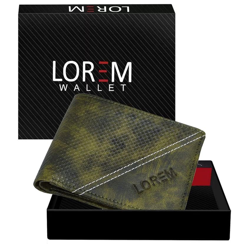 3D Emboss Dots Bi-Fold Premium Faux Leather 4 ATM Card Slots Wallet for Men-B view 2