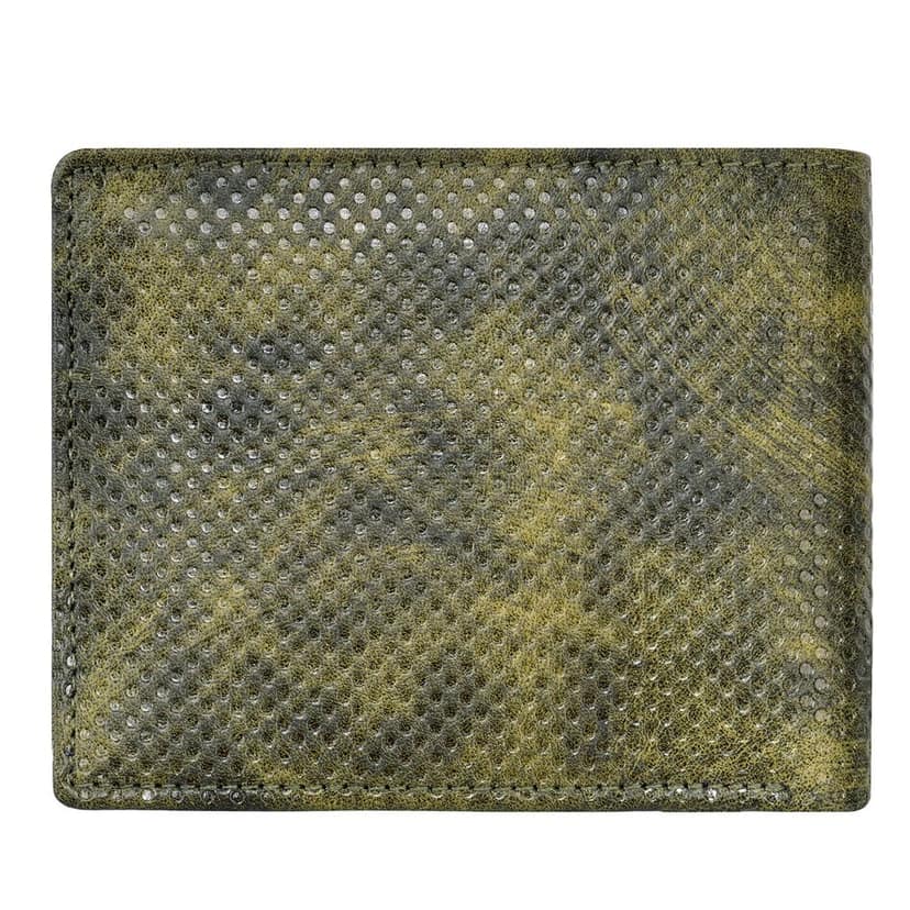 3D Emboss Dots Bi-Fold Premium Faux Leather 4 ATM Card Slots Wallet for Men-B view 3
