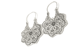 Handcrafted Spiral Brass Earrings - Elegant Silver-Plated Design, Allergy-Free, Unique Gift for Her view 2