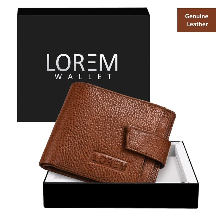 Tan Removable Card Slot Bi-Fold Genuine Leather 6 ATM Slots Wallet for Men WL504-B view 2