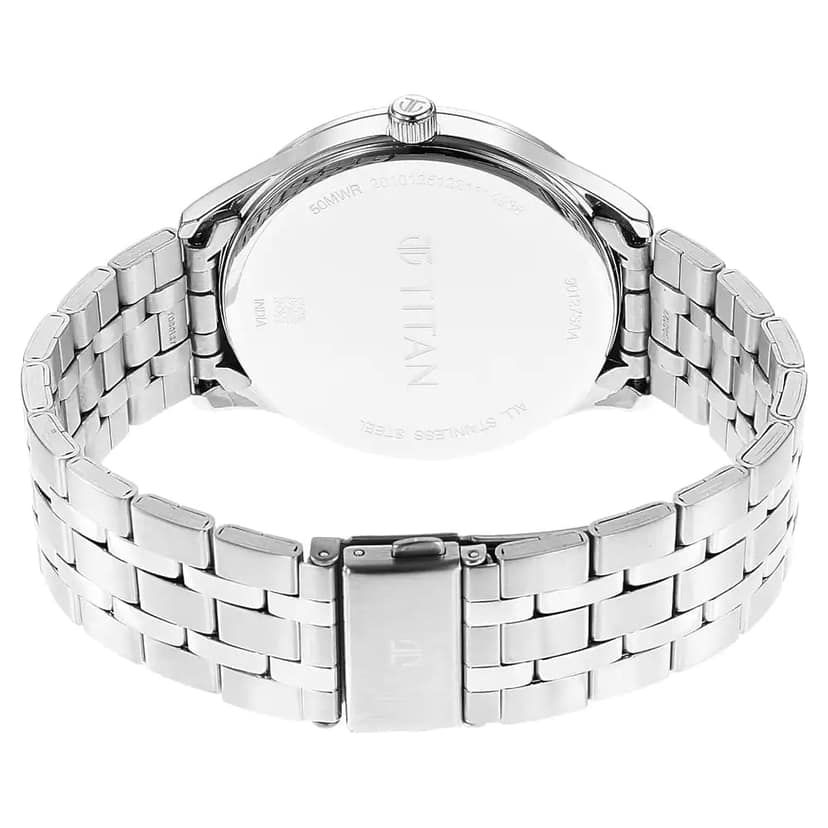 TITAN Opulent III Blue Dial Analog Watch for Men 90127SM01 view 3