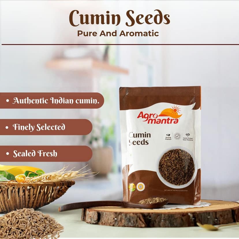 Agro Mantra Cumin Seeds 100g | Rich & Aromatic Flavor | Sourced from Gujarat | Perfect for Curries, Rice Pilafs, Dals & Spice Blends | Fresh & Preservative-Free view 10
