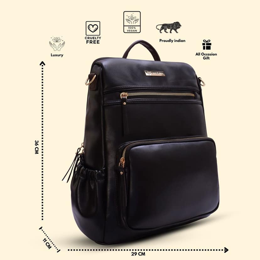 VISMIINTREND Women Bags | Stylish College Backpack | Backpack for Office Use | Travel Backpack | Vegan Leather | Waterproof | Laptop Backpack view 4