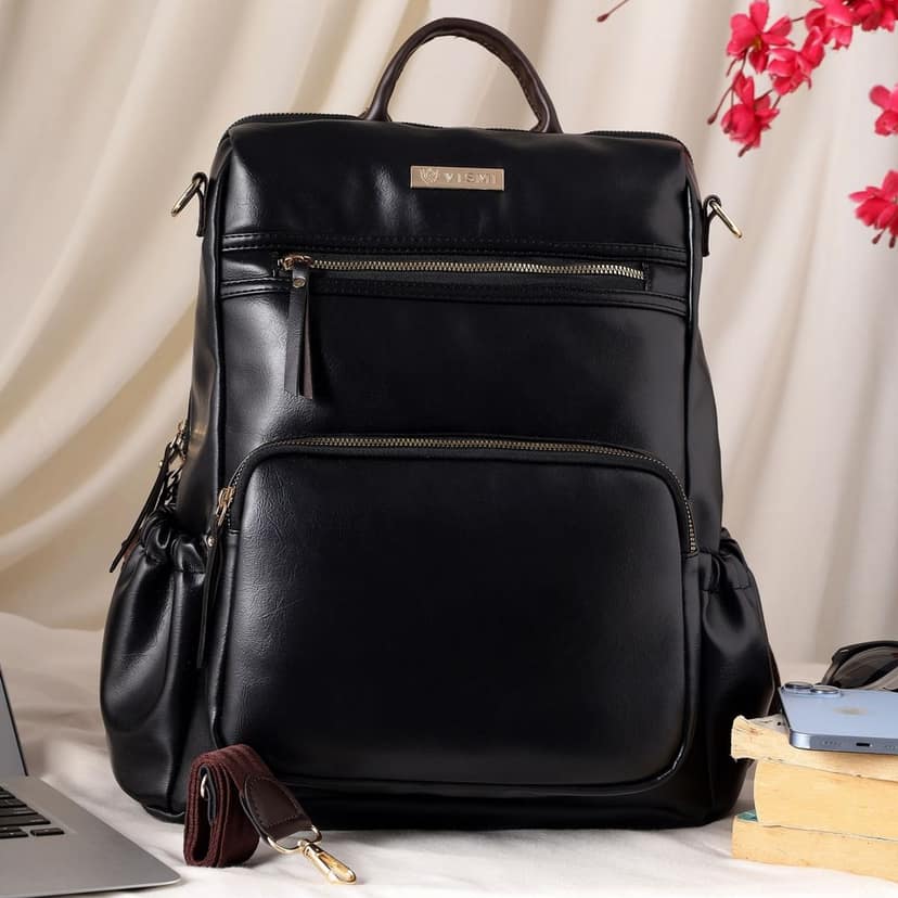 VISMIINTREND Women Bags | Stylish College Backpack | Backpack for Office Use | Travel Backpack | Vegan Leather | Waterproof | Laptop Backpack view 5