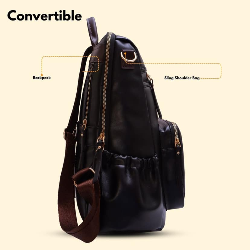 VISMIINTREND Women Bags | Stylish College Backpack | Backpack for Office Use | Travel Backpack | Vegan Leather | Waterproof | Laptop Backpack view 6