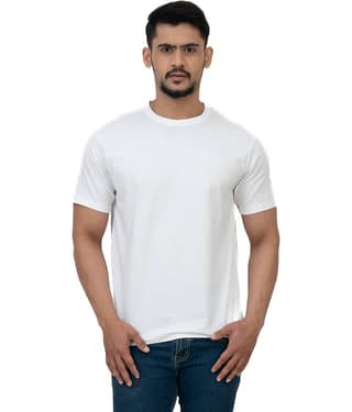 Cotstyle Pack of 1 Cotton Regular Fit Men's T-Shirt ( White )