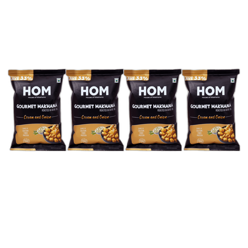 Gourmet Makhana (Pack of 4) with flavors of 4 cream & Onion (14g X 4) - 56 gm view 2