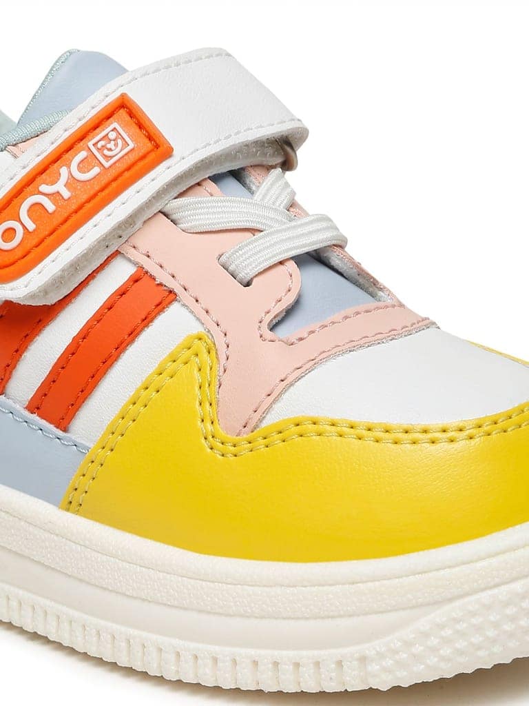 Donut Comfortable & LightWeight Sneakers With Elastic Laces - White (Unisex) view 2