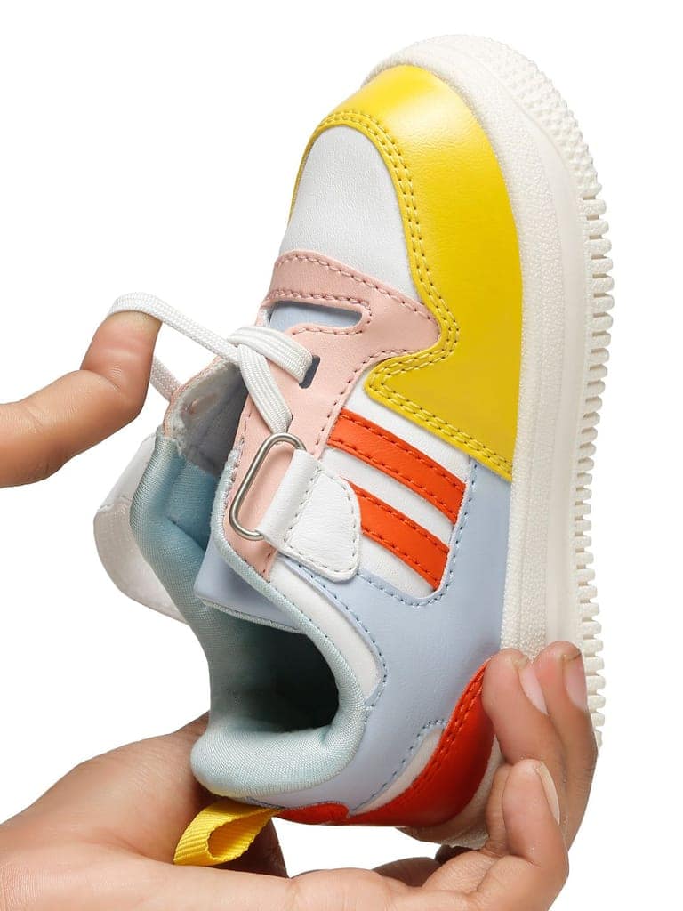 Donut Comfortable & LightWeight Sneakers With Elastic Laces - White (Unisex) view 4