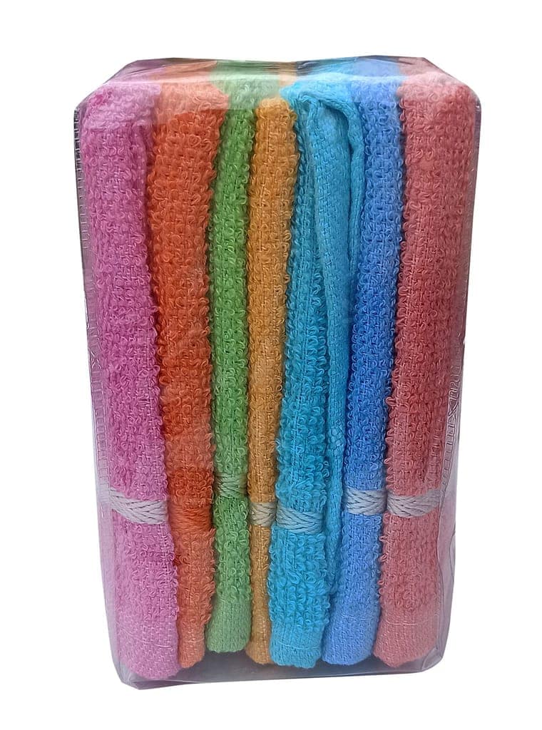 Mandhania Pure Cotton Monday to Sunday Pack of 7 Face Towels, Pack of 4 view 5