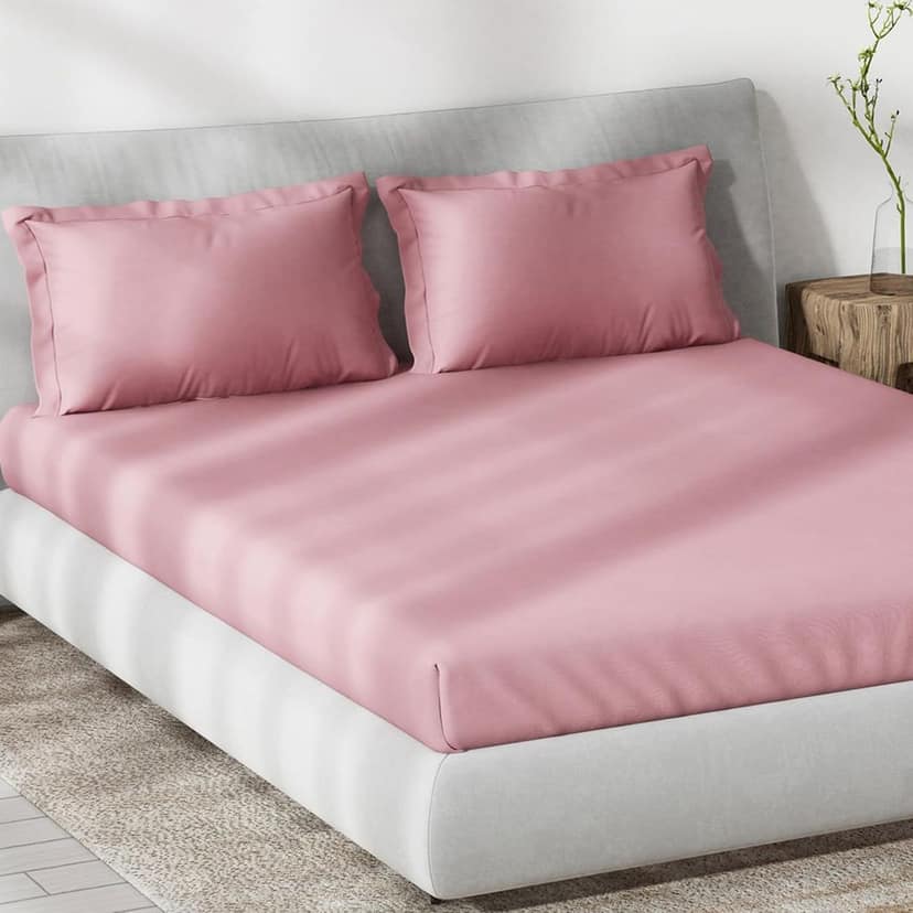 DDECOR - Spectrum Collection 100% Cotton Plain & Texture Pattern 180TC Super King |274 CM X 274 CM| Pink view 2