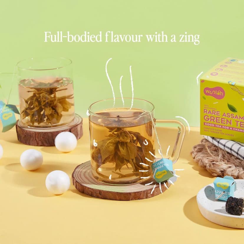 Woolah TRIAL COMBO Packs - 4 Packs - World's 1st Bagless Whole Leaf Organic Tea Dip| 60 pcs | Naturally Anti-Oxidant | Relieves Stress | Plastic-free view 5
