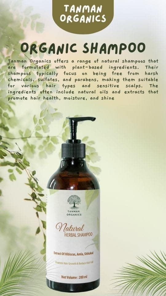 TANMAN ORGANICS Natural Herbal Shampoo with Hibiscus, Amla & Shikakai - 200ml view 4