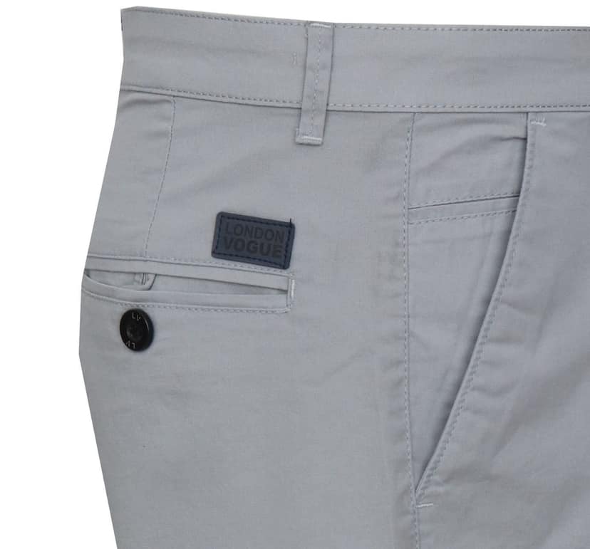 Cotton Grey Solid Shorts view 2