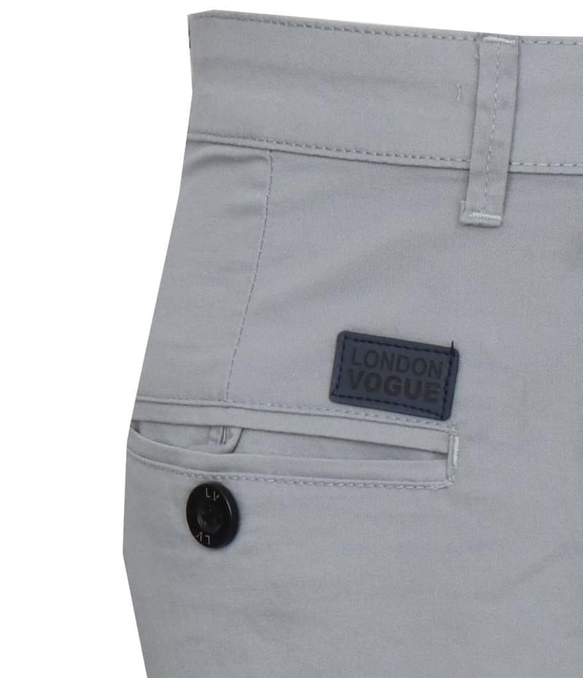 Cotton Grey Solid Shorts view 4