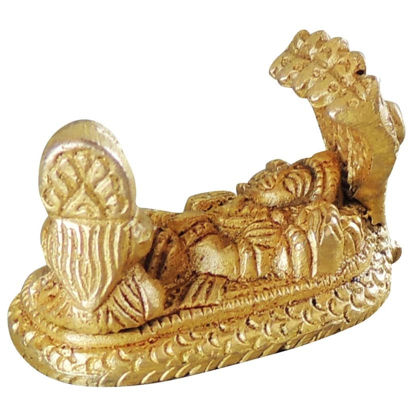 Brass Vishnu Laxmi with Sheshnag Idol - Premium Divine Statue, Height : 1.5 Inch (BSMAS1058 C) view 3