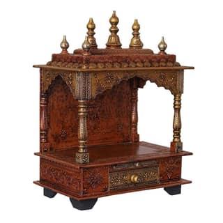 Shree Vinayak Art Wooden Temple, Wall Hanging Temple, Designer Temple, Wall Mounted Temple for Home Or Office