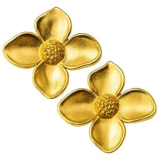 Kimti 18k Gold Plated Lotus Love Earrings