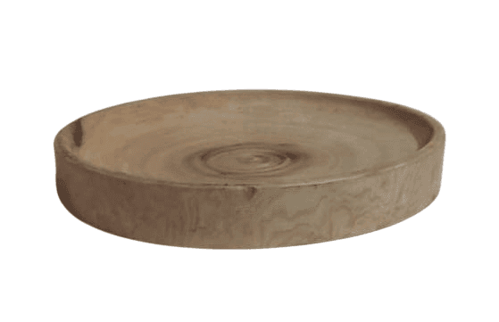Round Wooden plate with a Natural Finish