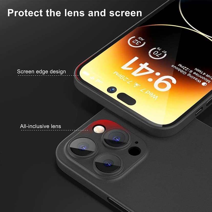 Memumi Ultra Slim 0.3mm Back Cover Case for Apple iPhone 14 Pro (6.1") - Black view 3