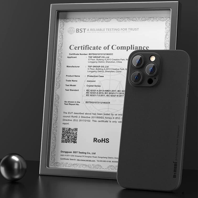 Memumi Ultra Slim 0.3mm Back Cover Case for Apple iPhone 14 Pro (6.1") - Black view 7