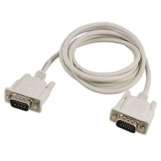 VGA Cable Male To Male 3+4 White 1.5 Mtr