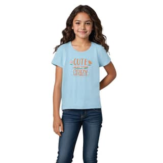 Girls T shirt Cotton Atomizer Blue Cute Crazy