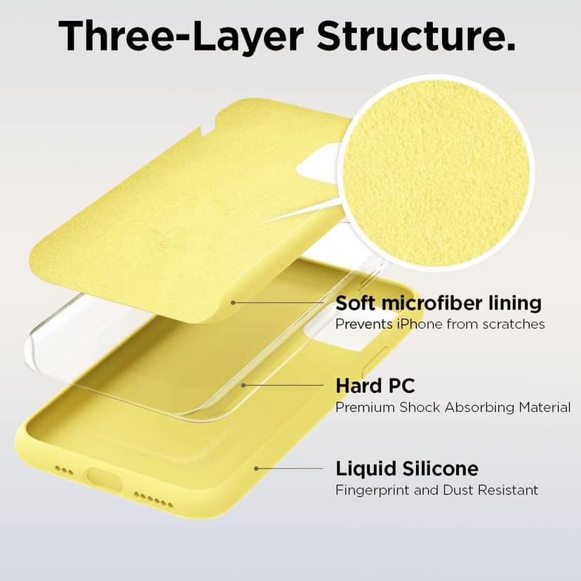LIRAMARK Liquid Silicone Soft Back Cover Case for Apple iPhone 11 view 4