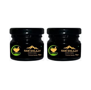 FIJ AYURVEDA Pure Ayurvedic Raw Shilajit/Shilajit Resin (Semi Liquid) Supports Power, Energy & Vitality - 40Gm (Pack of 2)