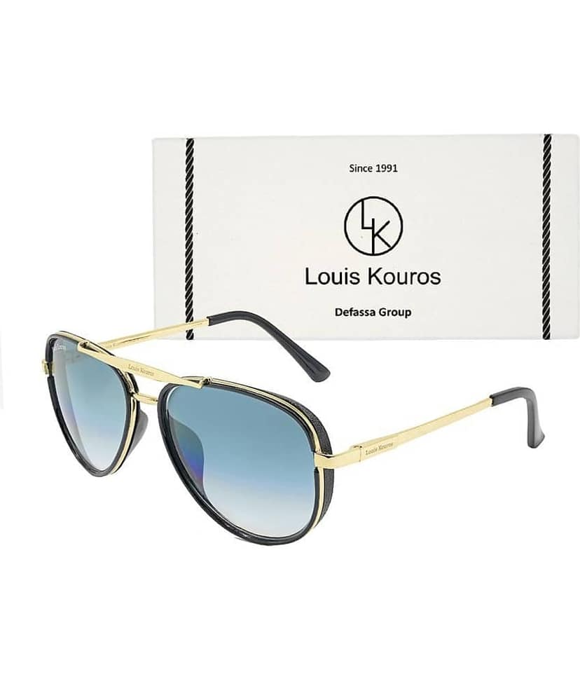 LOUIS KOUROS Gold Pilot Sunglasses ( Pack of 1 )