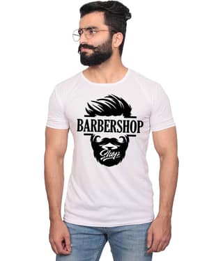 Nityanand Enterprises White Cotton Blend T-Shirt
