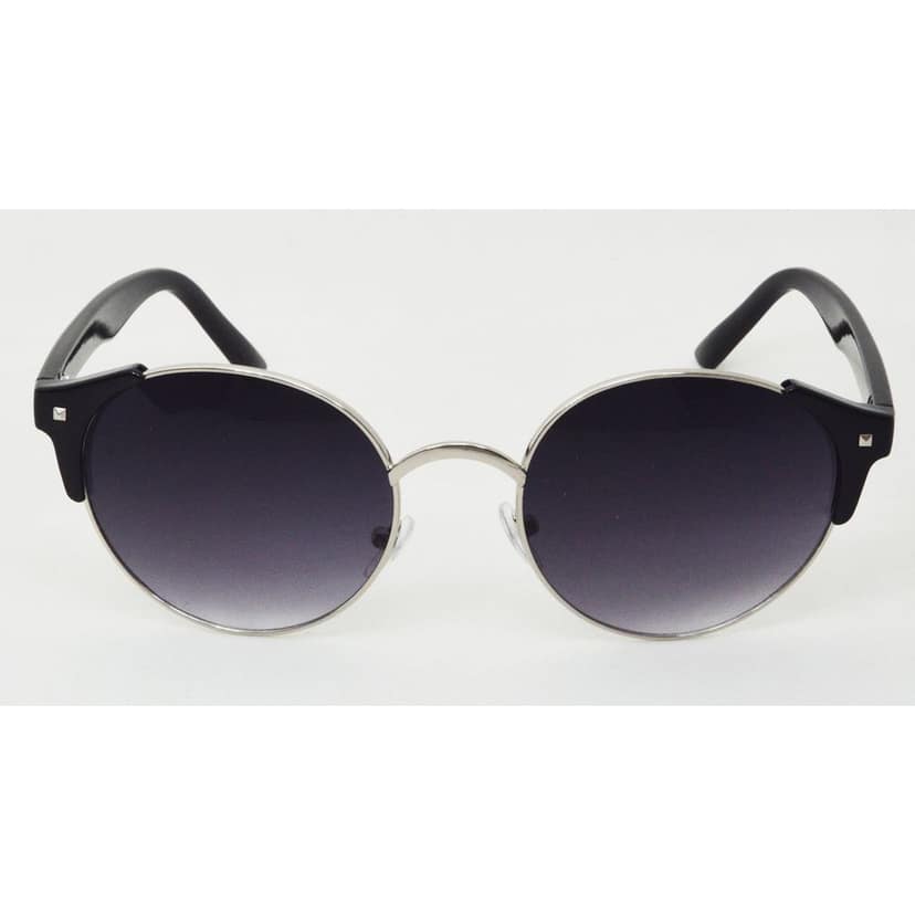 Hrinkar Grey Round Stylish Goggles Silver Frame Sunglasses for Men & Women - HRS300 view 2