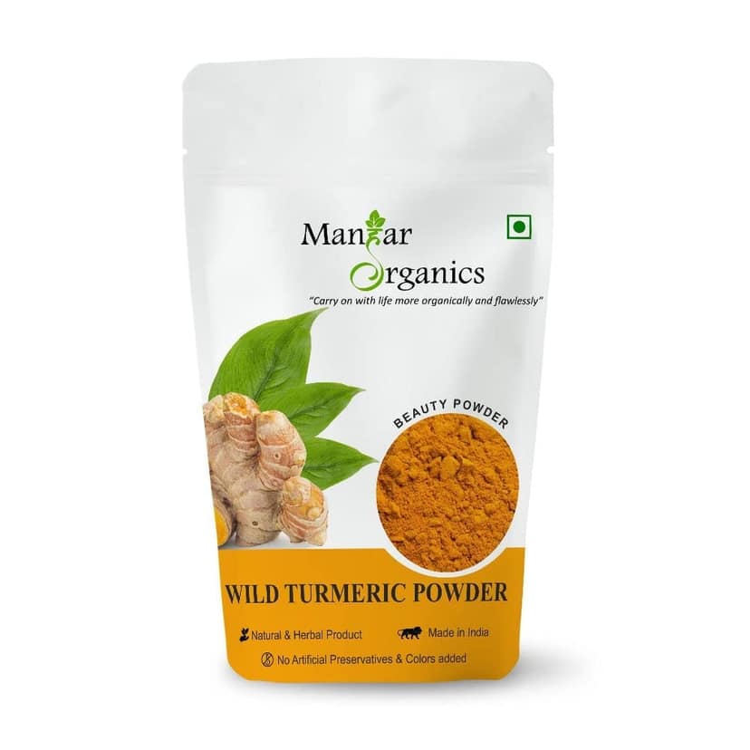 ManHar Organics Wild Turmeric Powder 100gm | Natural Kasturi Haldi for Glowing Skin & Acne | Ayurvedic Beauty Powder