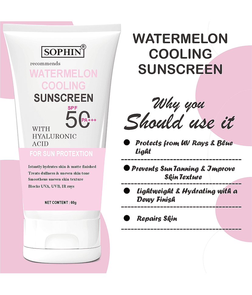 SOPHIN SPF 50 Sunscreen Cream For All Skin Type ( Pack of 1 ) view 2