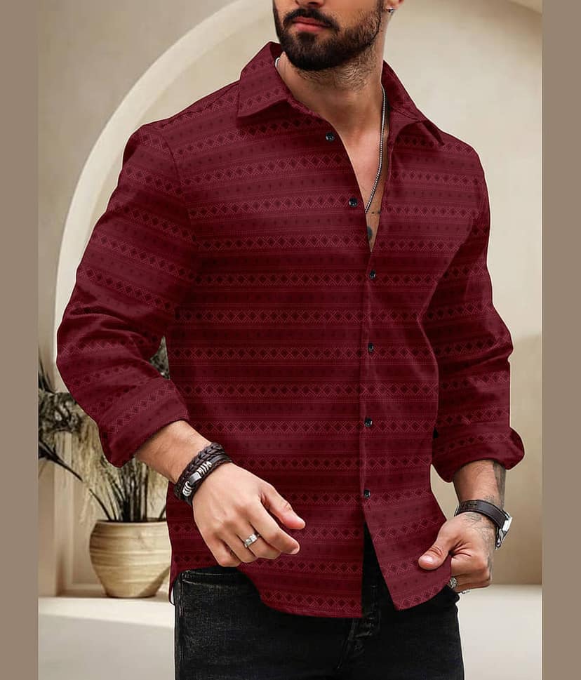 Nofilter Poly Cotton Regular Fit Self Design Full Sleeves Men's Casual Shirt - Light Green ( Pack of 1 )
