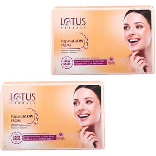 Lotus Herbals Papayaglow 6 Easy Steps 1 In 1 Facial KitReduces PigmentationInstant Glow 57G (Pack Of 2)